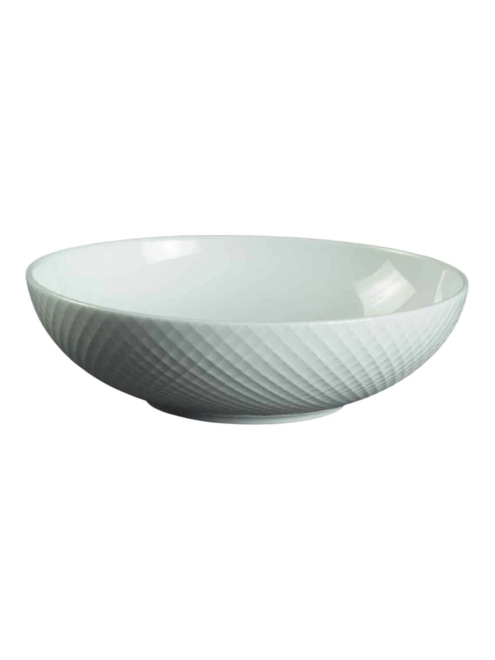 Calvin Klein Grid Swid Powell White 7” Cereal Bowls - Set of 2